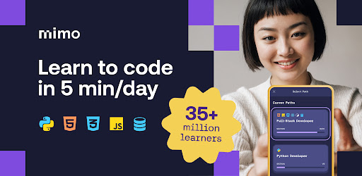 Mimo: Learn coding in JavaScript, Python and HTML